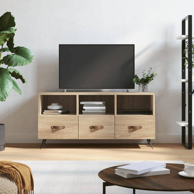 vidaXL Tv-meubel 102x36x50 cm bewerkt hout sonoma eikenkleurig