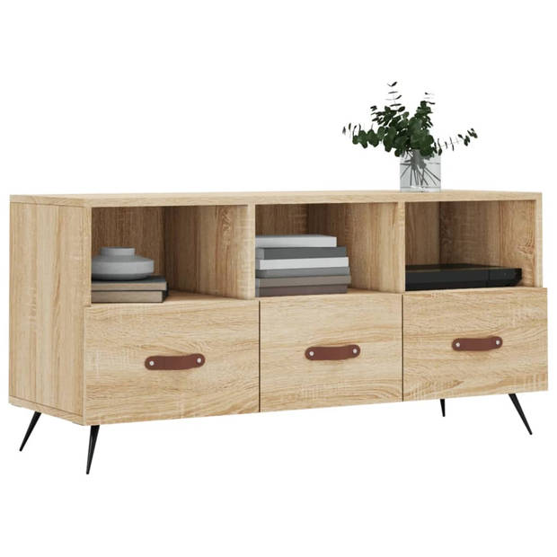 vidaXL Tv-meubel 102x36x50 cm bewerkt hout sonoma eikenkleurig