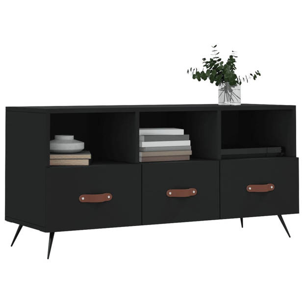 The Living Store Televisiekast X - TV-meubel - 102 x 36 x 50 cm - Bewerkt hout en ijzer