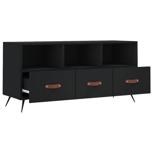 The Living Store Televisiekast X - TV-meubel - 102 x 36 x 50 cm - Bewerkt hout en ijzer