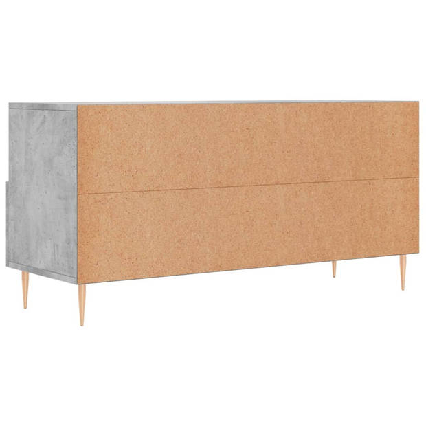 vidaXL Tv-meubel 102x36x50 cm bewerkt hout betongrijs