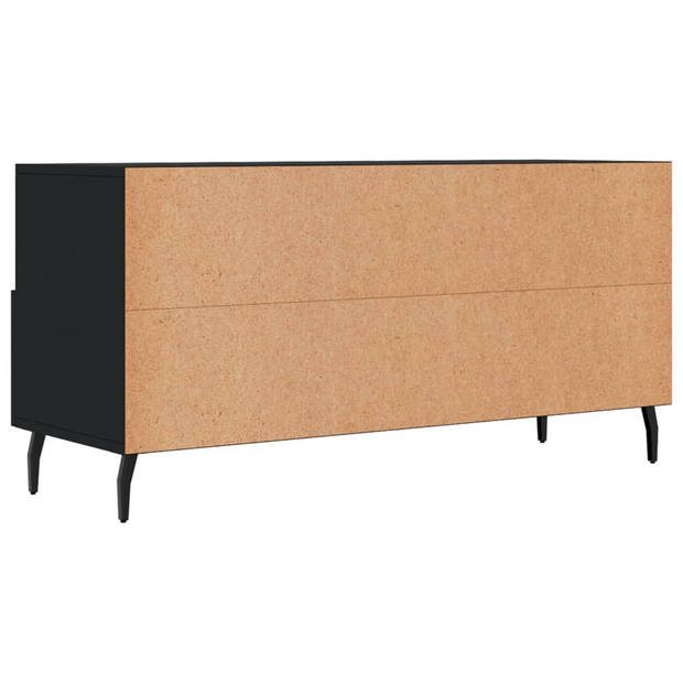 vidaXL Tv-meubel 102x36x50 cm bewerkt hout zwart