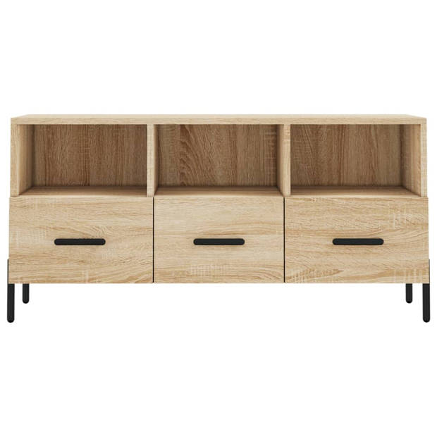 vidaXL Tv-meubel 102x36x50 cm bewerkt hout sonoma eikenkleurig