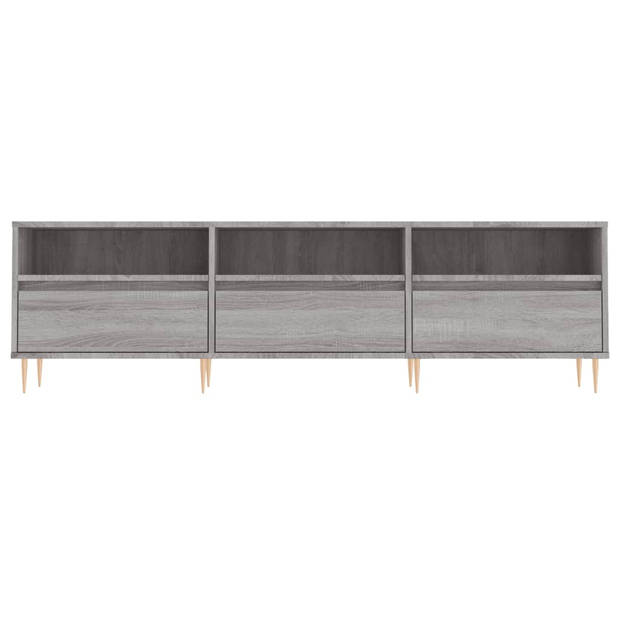 The Living Store TV-meubel - Grijs Sonoma Eiken - 150 x 30 x 44.5 cm - Opbergruimte