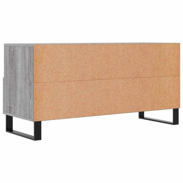 The Living Store Televisiekast - Trendy en praktisch - TV-meubel - 102 x 36 x 50 cm - Grijs sonoma eiken