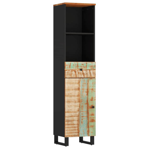 The Living Store Badkamermeubelset - Massief gerecycled hout - Opbergruimte - Stabiele poten - Praktisch ontwerp -