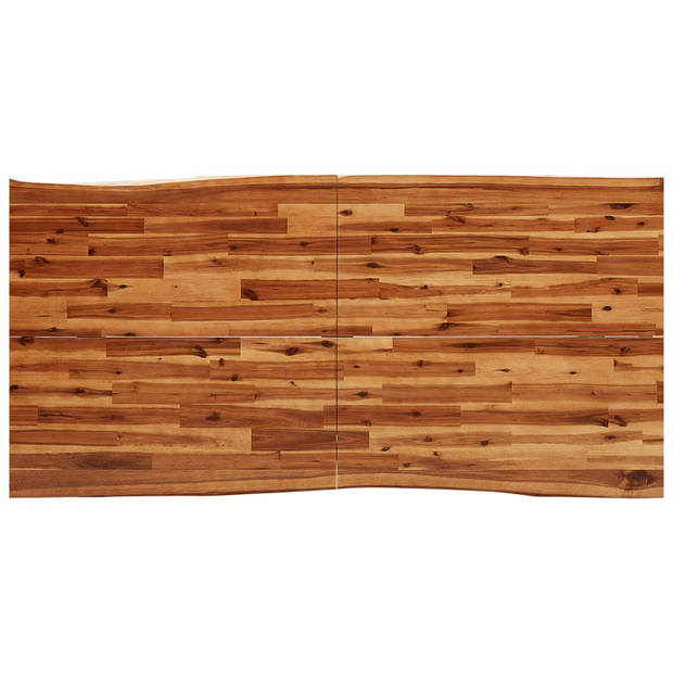 vidaXL Eettafel met natuurlijke rand 180x90x75 cm massief acaciahout