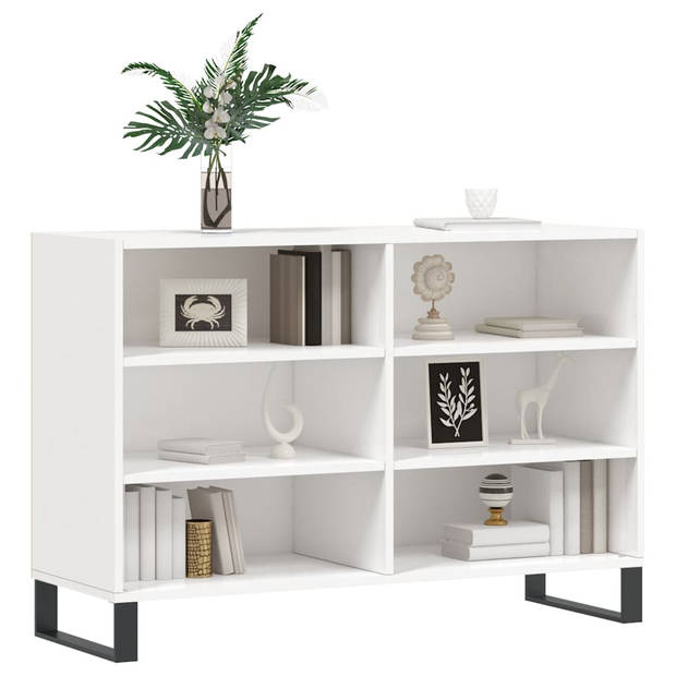 The Living Store Dressoir - Trendy - Meubel - 103.5 x 35 x 70 cm - Hoogglans Wit