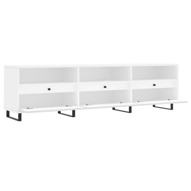 The Living Store TV-meubel 150x30x44.5 cm - bewerkt hout en ijzer