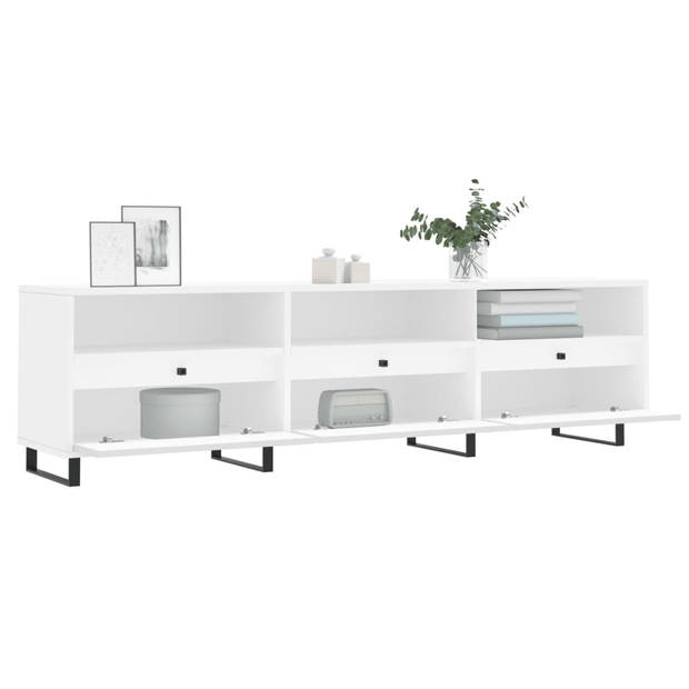 The Living Store TV-meubel 150x30x44.5 cm - bewerkt hout en ijzer