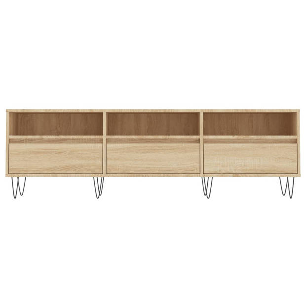 vidaXL Tv-meubel 150x30x44,5 cm bewerkt hout sonoma eikenkleurig