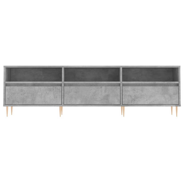 The Living Store TV-meubel X - TV-meubels - 150 x 30 x 44.5 cm - Betongrijs