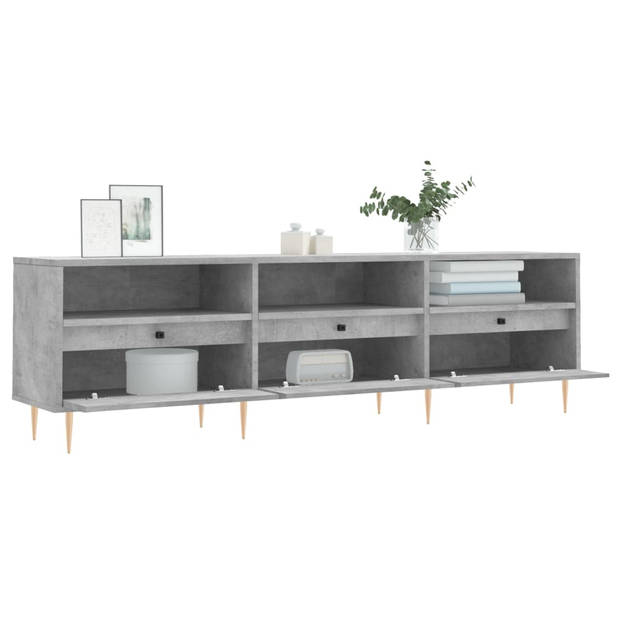 The Living Store TV-meubel X - TV-meubels - 150 x 30 x 44.5 cm - Betongrijs