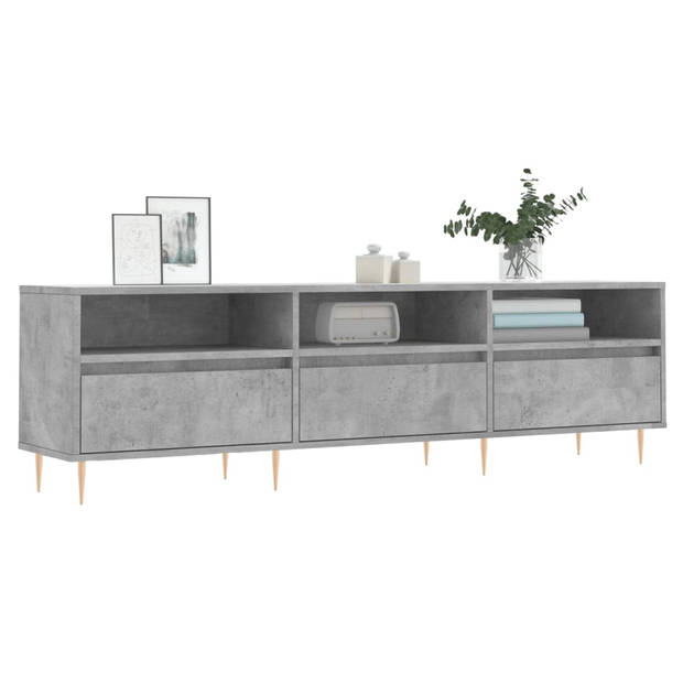 The Living Store TV-meubel X - TV-meubels - 150 x 30 x 44.5 cm - Betongrijs