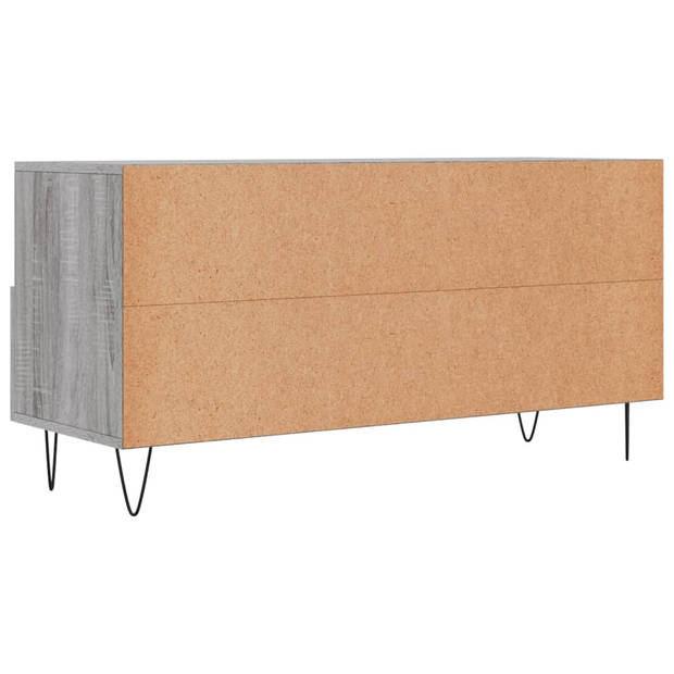 The Living Store TV-meubel s - Media-kast - 102 x 36 x 50 cm - Grijs Sonoma Eiken