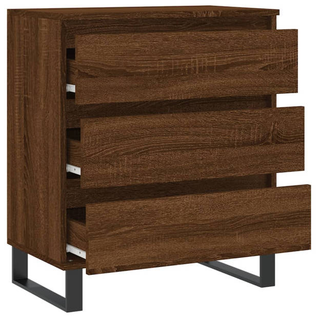 vidaXL Dressoir 60x35x70 cm bewerkt hout bruin eikenkleur