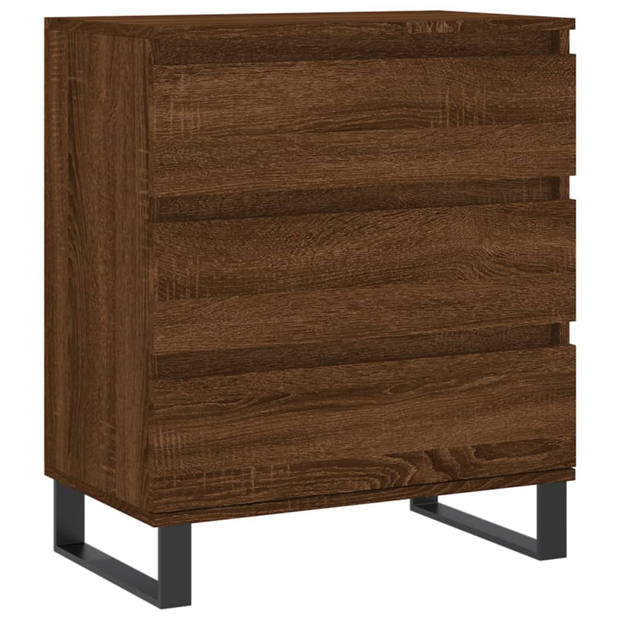 vidaXL Dressoir 60x35x70 cm bewerkt hout bruin eikenkleur