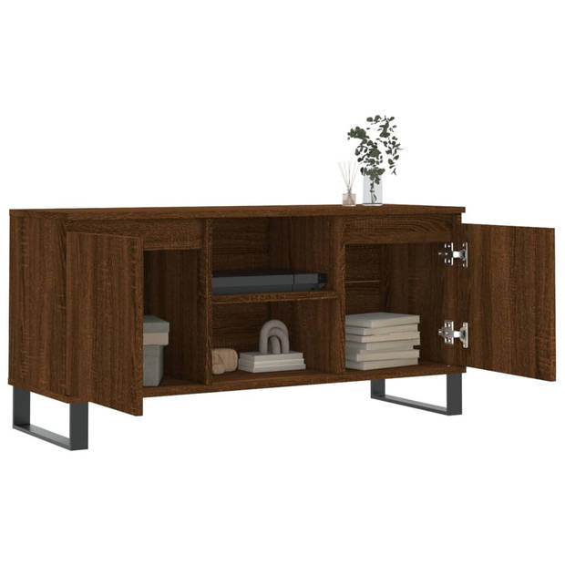 vidaXL Tv-meubel 104x35x50 cm bewerkt hout bruin eikenkleur