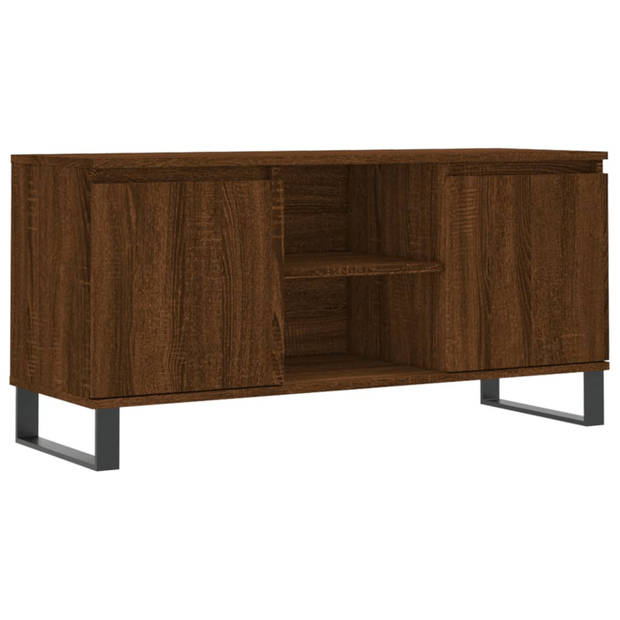 vidaXL Tv-meubel 104x35x50 cm bewerkt hout bruin eikenkleur