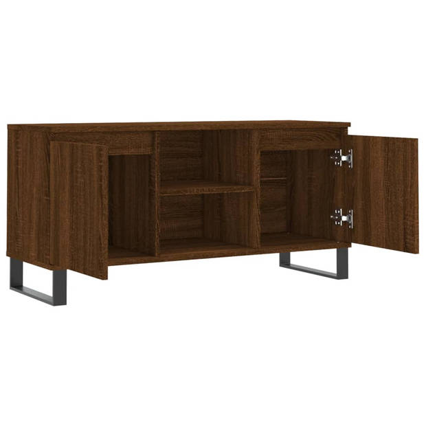 vidaXL Tv-meubel 104x35x50 cm bewerkt hout bruin eikenkleur