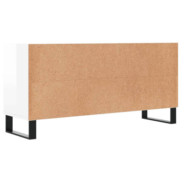 The Living Store Tv-meubel - Meubel - 103.5 x 30 x 50 cm - Hoogglans wit