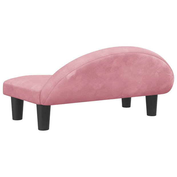 The Living Store Hondenbank Serene - Hondenbed - 70x52x30 cm - Roze Fluweel