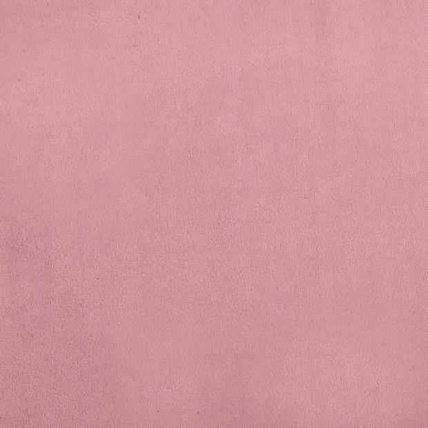vidaXL Kinderbank 100x50x26 cm fluweel roze