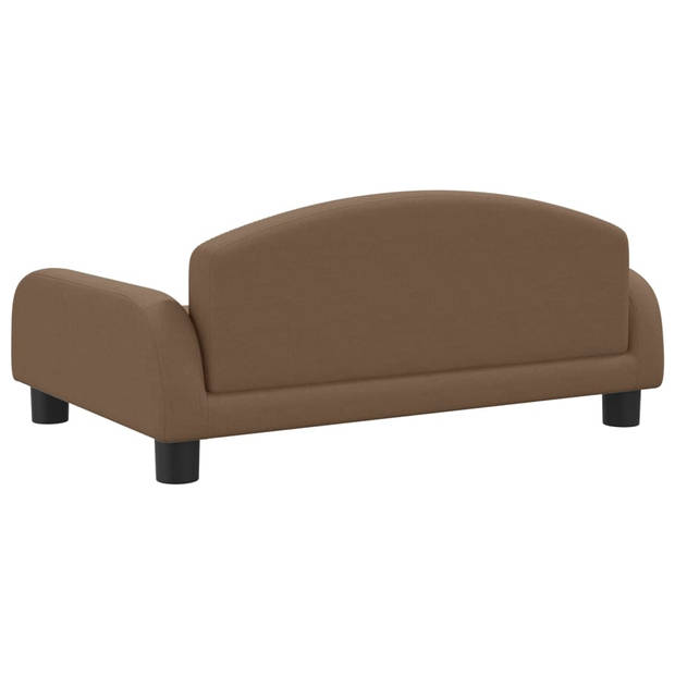 The Living Store Hondenbank Hondenbed - 70x45x30 cm - Bruin - 100% polyester - grenenhout - Schuimvulling