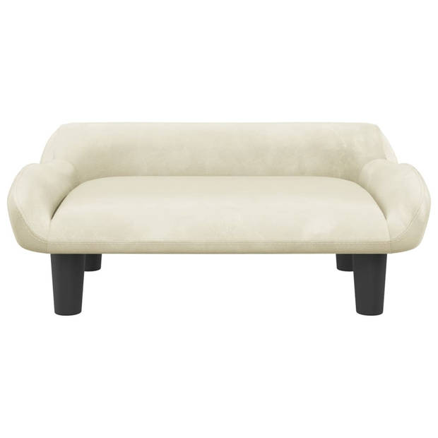 The Living Store Hondenbank - Dierenbank - Hondenbed - 70x40x24 cm - Crème fluweel