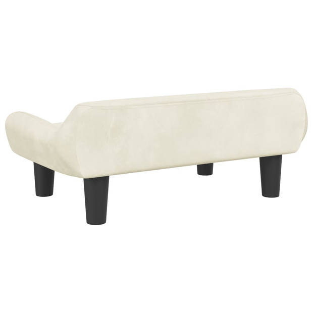 The Living Store Hondenbank - Dierenbank - Hondenbed - 70x40x24 cm - Crème fluweel