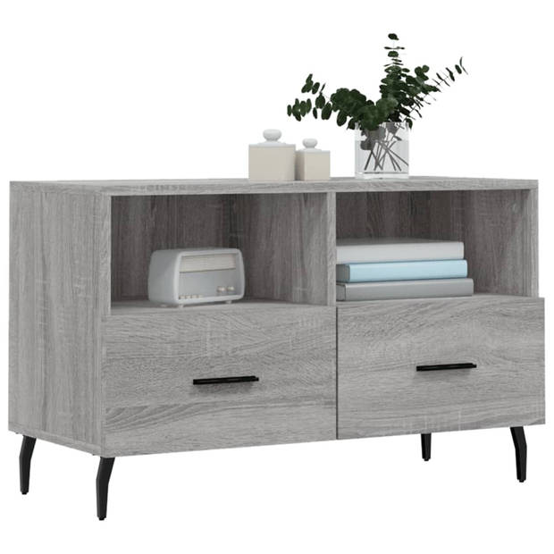 The Living Store TV-meubel Standish - Grijs Sonoma Eiken - 80 x 36 x 50 cm