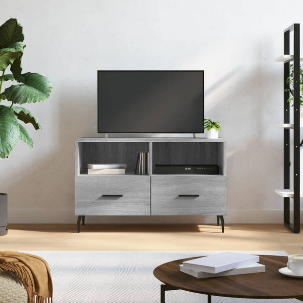 The Living Store TV-meubel Standish - Grijs Sonoma Eiken - 80 x 36 x 50 cm