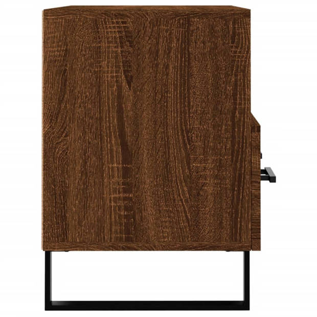 vidaXL Tv-meubel 80x36x50 cm bewerkt hout bruin eikenkleur
