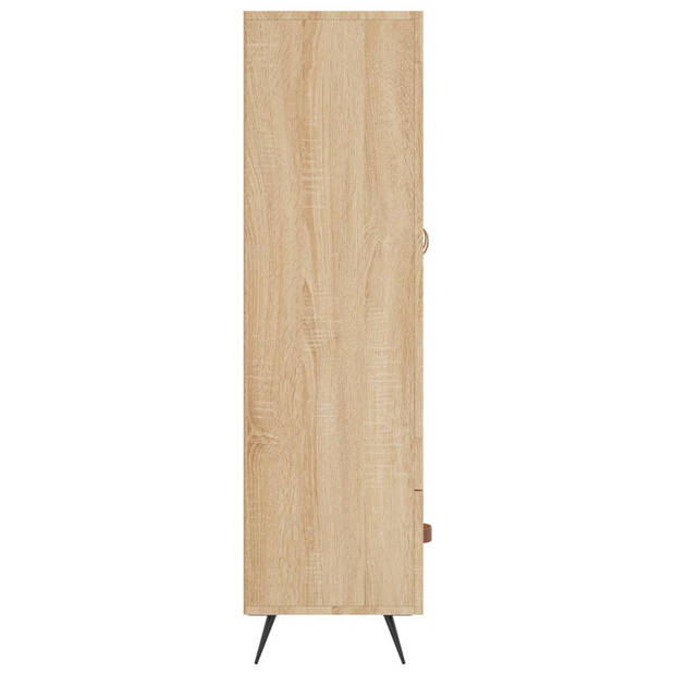 vidaXL Hoge kast 69,5x31x115 cm bewerkt hout sonoma eikenkleurig