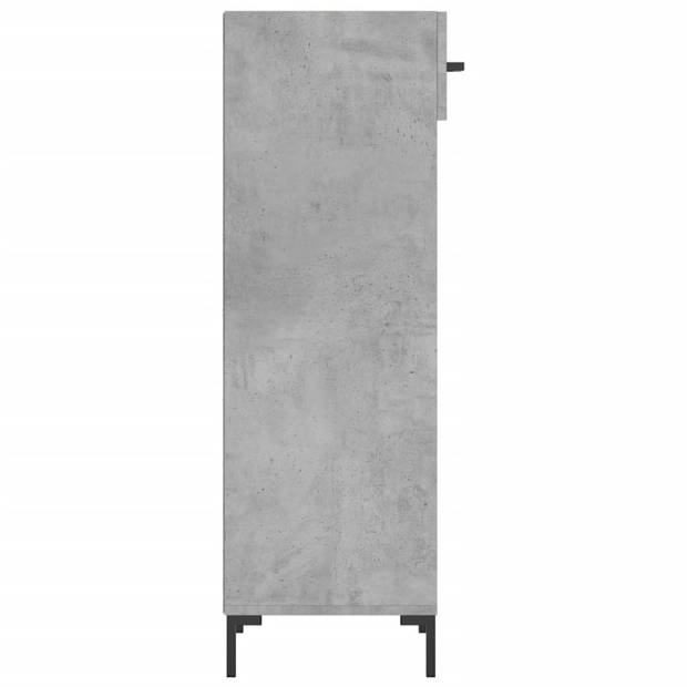 The Living Store Schoenenkast - Betongrijs - 30 x 35 x 105 cm - Duurzaam materiaal