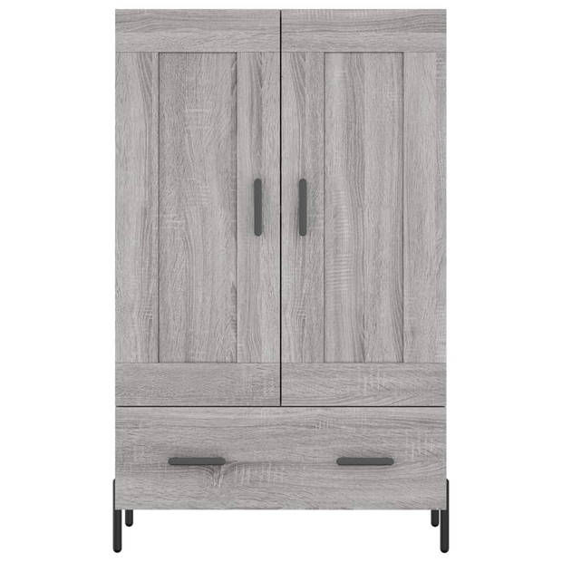 vidaXL Hoge kast 69,5x31x115 cm bewerkt hout grijs sonoma eikenkleurig