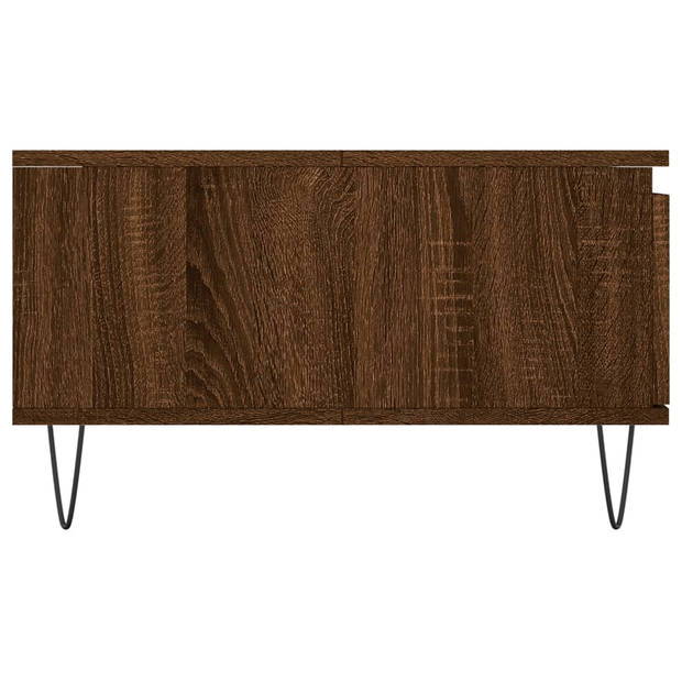 vidaXL Salontafel 90x60x35 cm bewerkt hout bruin eikenkleur