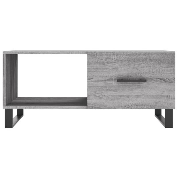 vidaXL Salontafel 90x50x40 cm bewerkt hout grijs sonoma eikenkleurig