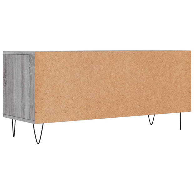 vidaXL Tv-meubel 100x34,5x44,5 cm bewerkt hout grijs sonoma eikenkleur