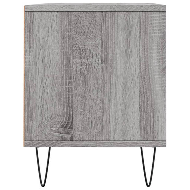 The Living Store Tv-meubel - Grijs Sonoma Eiken - 100 x 34.5 x 44.5 cm - Opbergruimte en Stabiel
