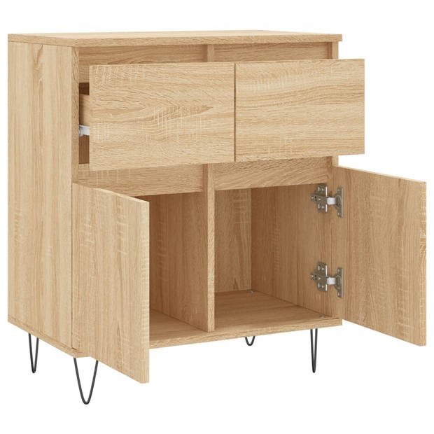 vidaXL Dressoir 60x35x70 cm bewerkt hout sonoma eikenkleurig