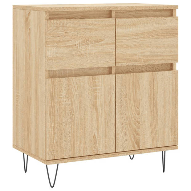 vidaXL Dressoir 60x35x70 cm bewerkt hout sonoma eikenkleurig