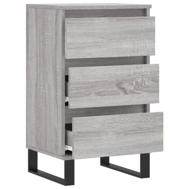 vidaXL Dressoir 40x35x70 cm bewerkt hout grijs sonoma