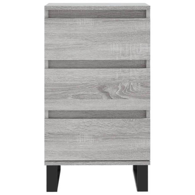 vidaXL Dressoir 40x35x70 cm bewerkt hout grijs sonoma