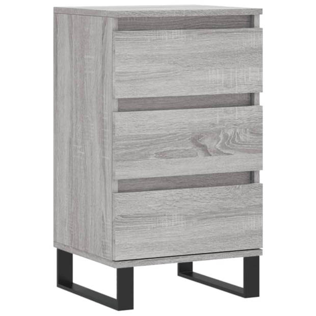 vidaXL Dressoir 40x35x70 cm bewerkt hout grijs sonoma