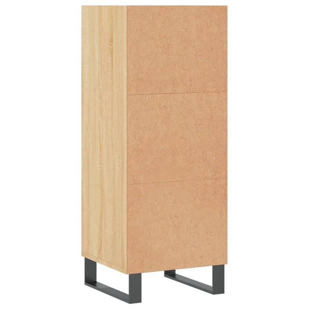 vidaXL Dressoir 34,5x32,5x90 cm bewerkt hout sonoma eikenkleurig