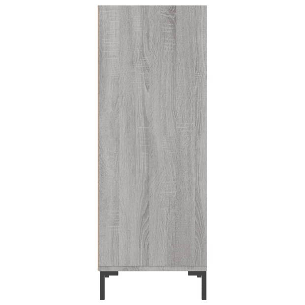 vidaXL Dressoir 34,5x32,5x90 cm bewerkt hout grijs sonoma eikenkleurig