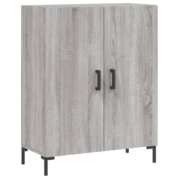 vidaXL Dressoir 69,5x34x90 cm bewerkt hout grijs sonoma eikenkleurig