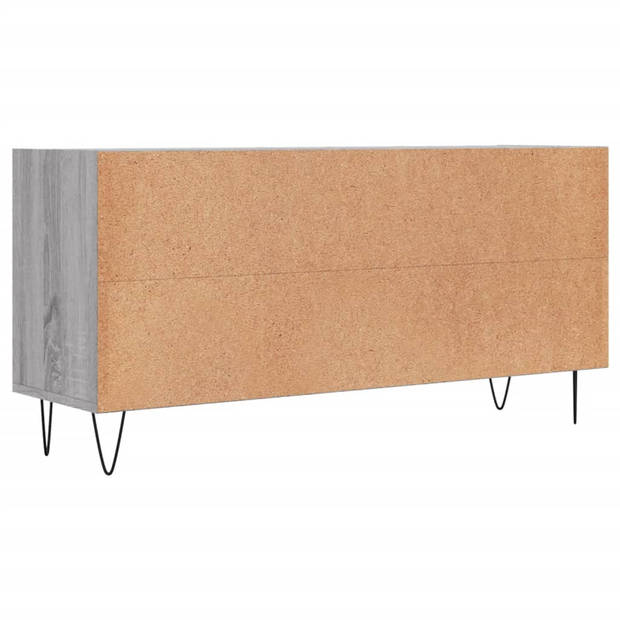 The Living Store Tv-meubel - Tv-kast 6 vakken - 103.5 x 30 x 50 cm - Grijs Sonoma Eiken