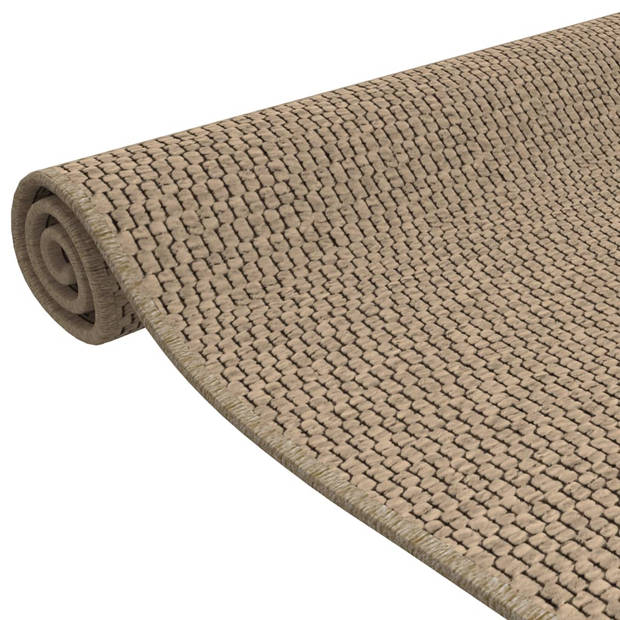 The Living Store Sisal-Look Tapijtloper - 80 x 150 cm - Zand - Absorberend - Machinewasbaar